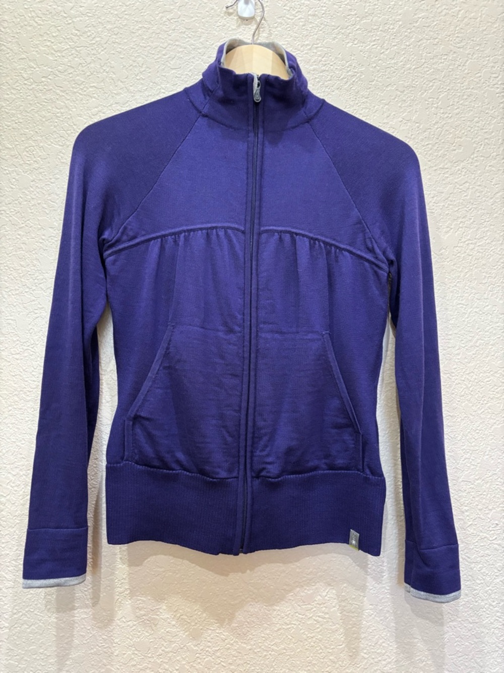 Smartwool Women's Size XS Full Zip Sweater Jacket Merino Wool Purple Gorpcore